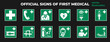 © Bazhena - Official signs of first medical care. Vector illustration