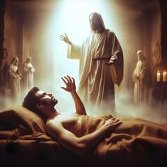 Poster - 
Jesus resurrecting Lazarus 21