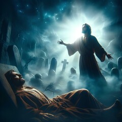 Wall Mural - 
Jesus resurrecting Lazarus 13