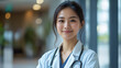 © Kootenay - Asian Woman Doctor - doctor, female doctor, healthcare, medical professional, stethoscope, medical uniform, hospital, clinic, health worker, healthcare professional
