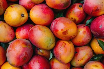 Wall Mural - A Collection of Ripe Mangoes