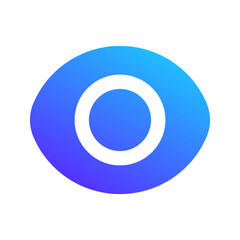 Sticker - eye gradient fill icon