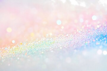 glittery mostly white wallpaper with subtle rainbow flecks and sparkles, abstract light glamour fashion background 