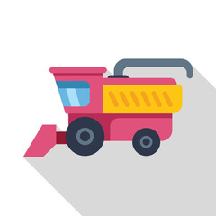 Sticker - Illustration of a combine harvester working on a wheat field