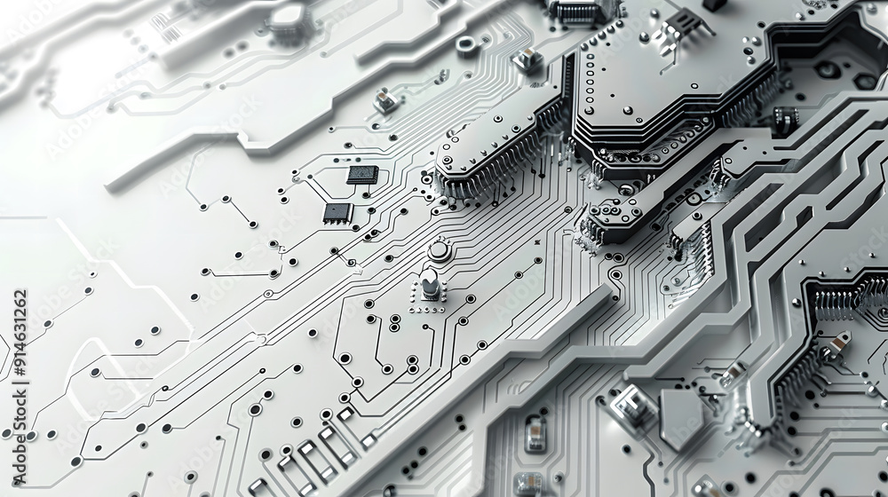 Technology black circuit diagram concept.High-tech circuit board ...
