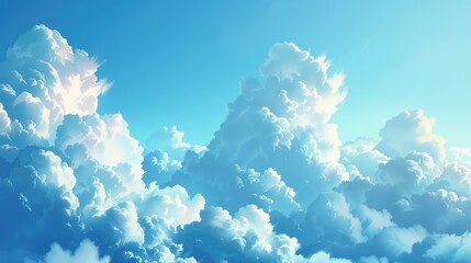 Canvas Print - azure clouds