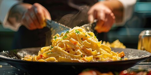 Poster - delicious fettuccine 