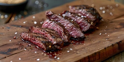 Wall Mural - delicious hanger steak 