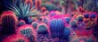 © Alice - A lively field of diverse plants, vibrantly adorned with various shades of cacti