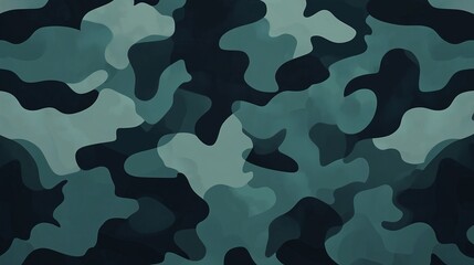 Sticker - Stylish Camouflage Pattern in Shades of Green