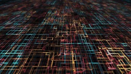 futuristic and technology background with lines for network, big data, data center, server, internet