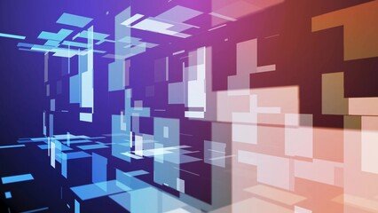 Wall Mural - abstract digital design featuring geometric shapes and color gradients in a futuristic environment