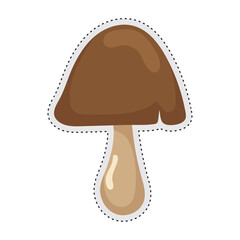 Canvas Print - Mushroom Autumn sticker icon Vector