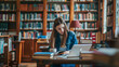 © CNISAK - Woman Studying in Library