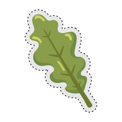 Wall Mural - leaf autumn sticker icon vector