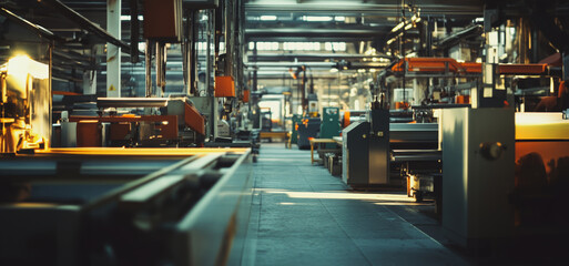 Canvas Print - Modern Industrial Manufacturing Facility With Advanced Machinery and Equipment During Daylight Hours