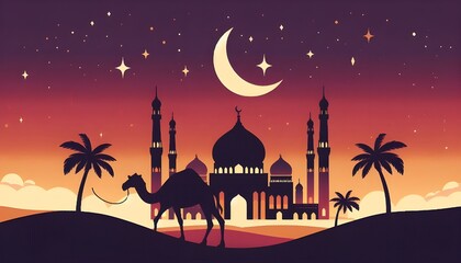 mosque decoration illustraion background