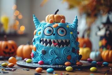 Wall Mural - Monster Cake Halloween Dessert