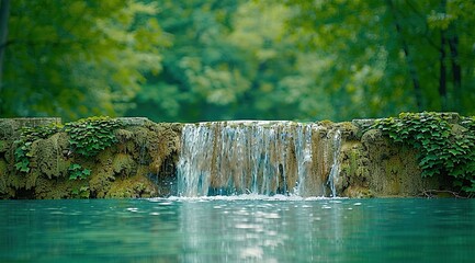 Wall Mural - waterfall in the forest