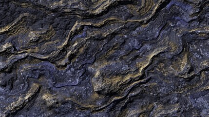 Aufkleber - The textured surface reveals the natural patterns and colors of rock formations found in a mountainous area under bright sunlight