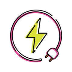 Poster - Charge icon sketch Vector