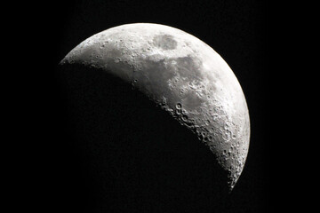 Wall Mural - A crescent shape is a symbol or emblem used to represent the lunar phase in the first quarter 