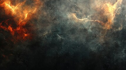 Leinwandbilder - A vivid interplay of fiery reds and smoky grays creates a dramatic backdrop resembling a turbulent sky