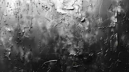 Aufkleber - The surface showcases a dynamic interplay of black and white textures, revealing layers, patterns, and reflective details