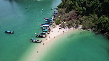 Poster - Aerial view of Koh Pakbia or Phak Bia island in Krabi, Thailand