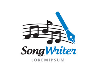 Wall Mural - Song Writer logo symbol or icon template