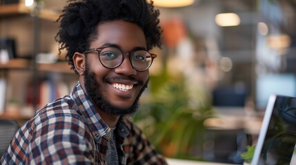 Young software engineer working on a laptop