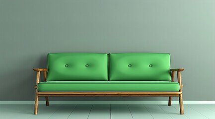 Poster - green sofa in a room