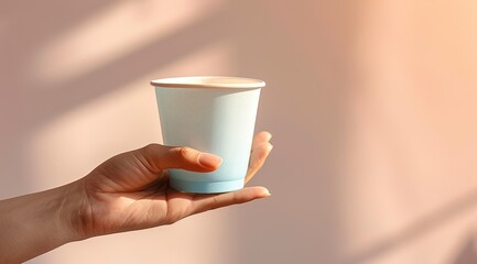 Poster - person holding a cup of coffee