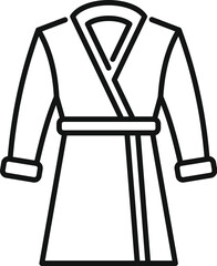 Poster - Simple line drawing of a bathrobe hanging, suggesting getting ready for the day