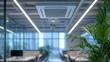 © Kingboy - Modern office with ceiling air conditioning vent and plants