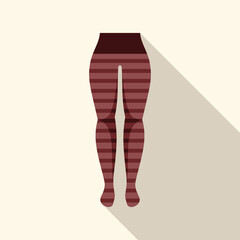 Wall Mural - Illustration depicting a pair of woman legs wearing striped tights, evoking fashion and style