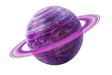 Wall Mural - a purple planet with a purple ring around it
