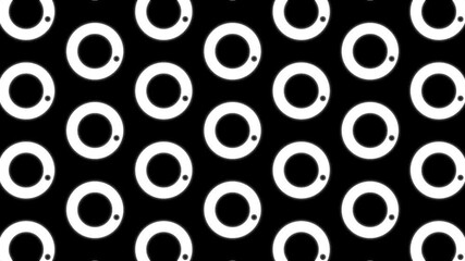 Wall Mural - black and white circle pattern minimalist background