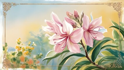 watercolor floral background