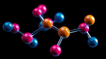 3d model of a molecular structure on