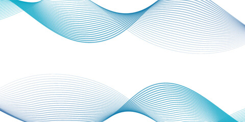 Wall Mural - Blue white minimal round lines abstract futuristic tech background. Vector digital art banner design. vector ilustration