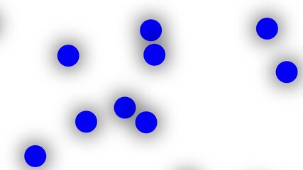 Wall Mural - Blue circles moving and animation minimalist background