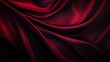 © The Little Hut - Black dark deep burgundy ruby cherry plum red abstract background Silk satin velvet fabric Elegant luxury rich Curtain drapery fold line wave flow Romance Valentine Birthday Christmas  : Generative AI