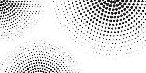 Wall Mural - Halftone vector background. Monochrome abstract dotted gradient backdrop. eps 10