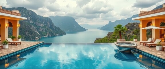 Infinity Pool with Mountain View.