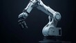 © The Little Hut - MLP Advanced robot arm system for digital industry and factory robotic technology Automation manufacturing robot controlled by industry engineering using IOT software connected to inte : Generative AI