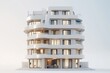 © Leo - Modern urban residential building with minimalist white facades optimizing space in a chic upscale manner