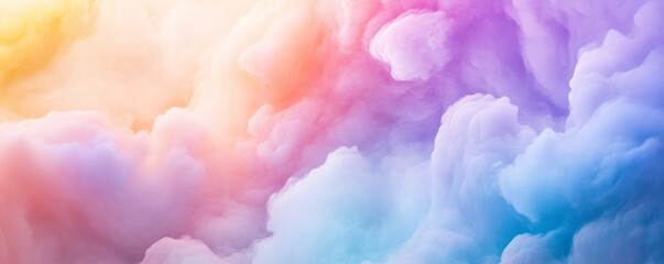 Wall Mural - Colorful abstract pastel clouds, dreamy atmosphere