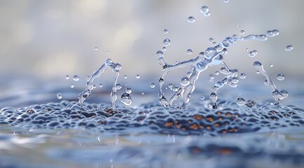 Sticker - water drops on a glass