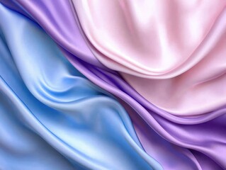 Canvas Print - Flowing Fabric in Pastel Hues